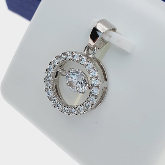 "#925 Sterling Silver Cubic Zircon Pendant for Women/Girls, US925P1132 - Picture 7 of 11